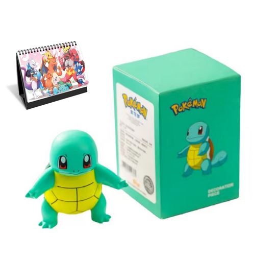 Figurine Pokémon Squirtle 7.8 cm avec Calendrier Pokémon 2022 en français