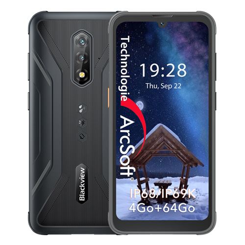 Blackview BV5200 Pro Smartphone Robuste 6.1 Écran 64Go 5180mAh Batterie 13MP IP68 Téléphone 4G Double SIM NFC GPS - Noir
