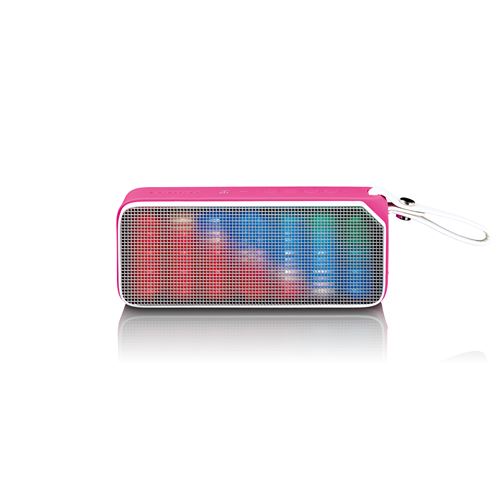 Lenco Haut-parleur stéréo Bluetooth Lumière de disco BT-191 Rose