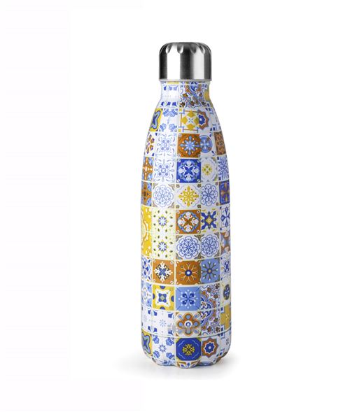 4€ sur Cook Concept - Coffret bouteille isotherme 50 cl avec mousqueton  Fleurie - Matériels de camping et randonnée - Achat & prix