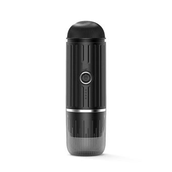 LINFE Machine à café portable 2 en 1, machine à expresso, 12 V, rechargeable, pour les voyages, le camping, la voiture, l'extérieur, avec Nespresso, capsules, noir - 1