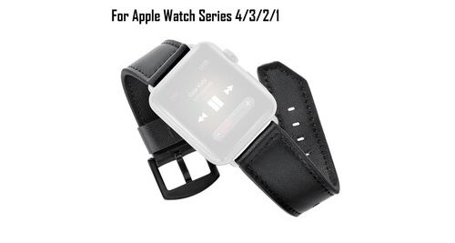 GENERIQUE - Bracelet pour Apple Watch Series 1-4 - Cuir - 42mm / 44mm - Image 2