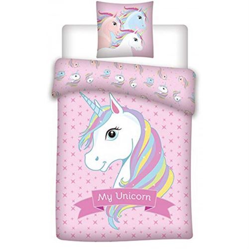 Licorne Pink - Parure de Lit Enfant - Housse de Couette