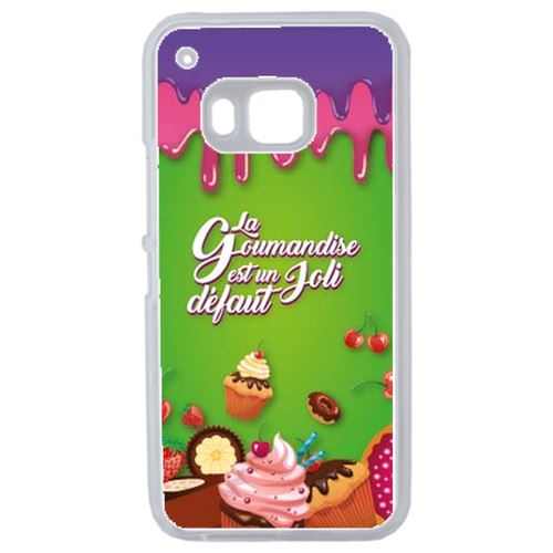 Coque La Gourmandise Est Un Jolie Defaut Fond Vert 01 Compatible Htc One 2 M9 Transparent