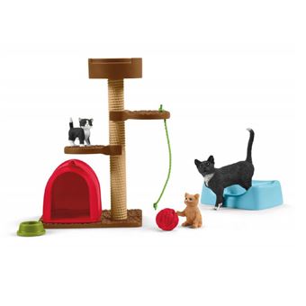 Ferme Monde Schleich SLH42501 Terrain de jeu pour chatons - Cadeau de collection - 1