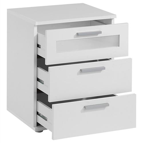 Table De Chevet Palermo Table De Nuit Hauteur 50 Cm Avec 3