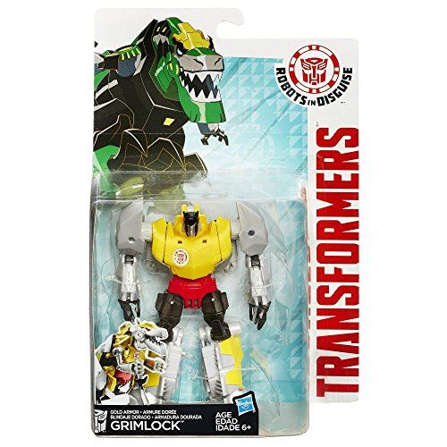 Transformers Robots in Disguise Classe Guerrier Or Armure Figure de Grimlock