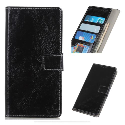 Etui en PU crazy horse noir pour votre Samsung Galaxy A50