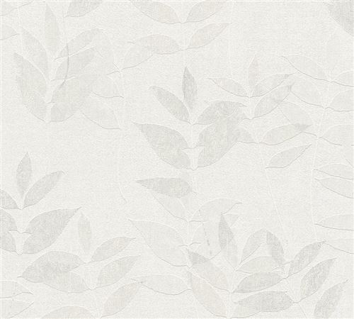 Profhome 372611-GU Papier peint nature mat gris beige 5,33 m2