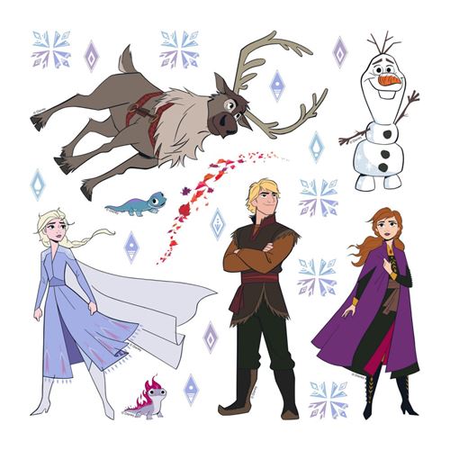 Mini Stickers Disney - La Reine des Neiges 2 - modèle dessin - 30 CM x 30 CM