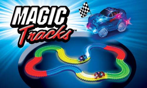 Circuit lumineux Magic Tracks avec voiture lumineuse Rouge