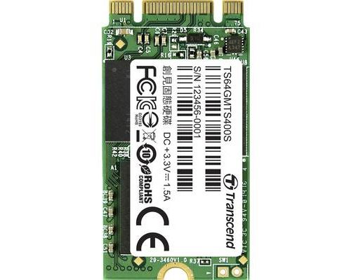 Transcend MTS400 - SSD - 64 GB - intern - M.2 2242 - SATA 6Gb/s