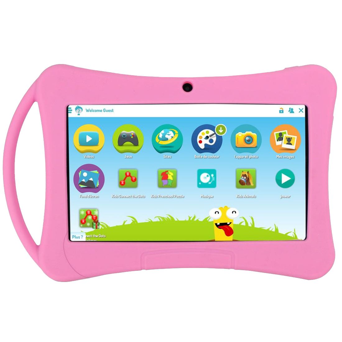 Tablette Enfant Android 8" - 6+128Go, Certifiée Google, Applications éducatives - Coque Antichoc Rose (niuniutab)