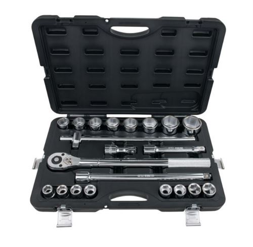 Ks Tools 911.0721 Coffret De Douilles 6 Pans Métriques Et Accessoires 3/4 '', 21 Pièces
