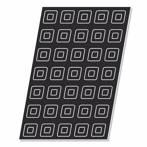 Moule Flexipan® Plaque Silicone 24 à 60 Savarins Carrés - Pujadas - x 5 - silicone 24 formes