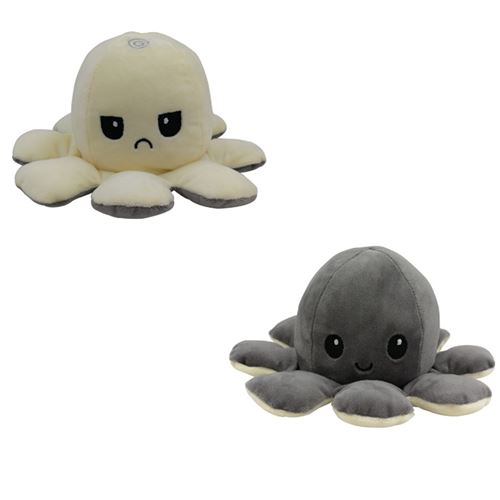 Poupée Octopu Double face Flip Octopu Peluche Chirdren Enfants Cadeau D'anniversaire F - Multicolore