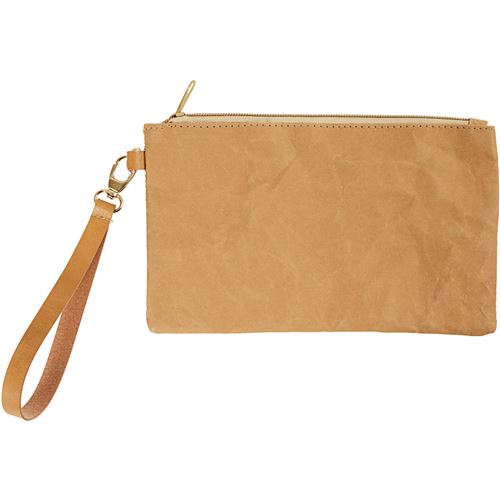 Creative Pochette en faux cuir 21 x 18 cm marron clair