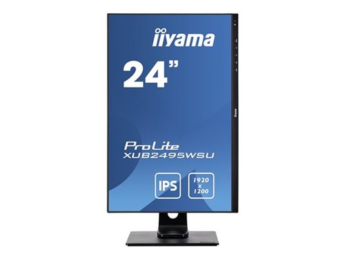 iiyama ProLite XUB2495WSU-B3 - Écran LED - 24.1 - 1920 x 1200 Full HD (1080p) @ 60 Hz - IPS - 300 cd/m² - 1000:1 - 5 ms - HDMI, VGA, DisplayPort - haut-parleurs - noir mat
