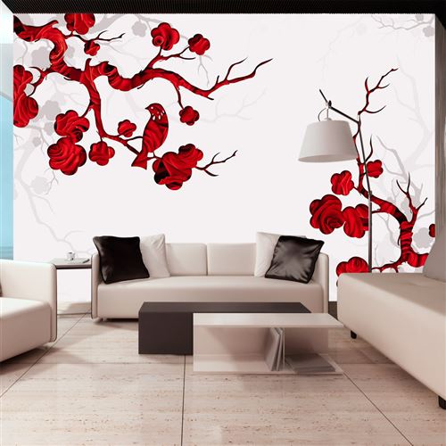 Papier peint Red bush-Taille L 400 x H 280 cm