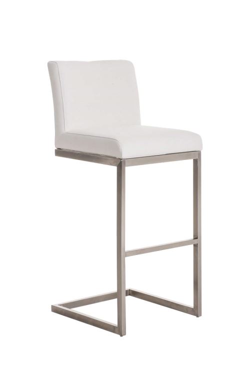 Tabouret de bar Paros Tissu , Blanc