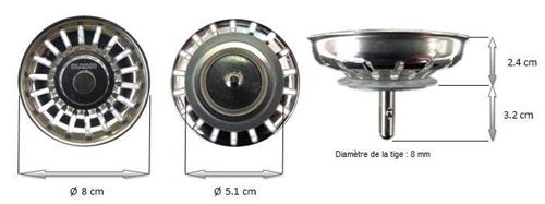 3€88 sur Panier amovible Inox diamètre 80mm Blanco référence