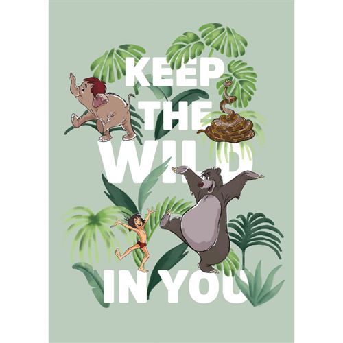 Poster Disney Le livre de la Jungle - Garde ton côté sauvage 40 cm x 50 cm