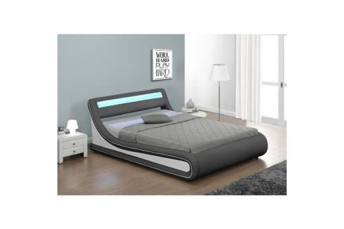 Lit design NYX - Gris - 160