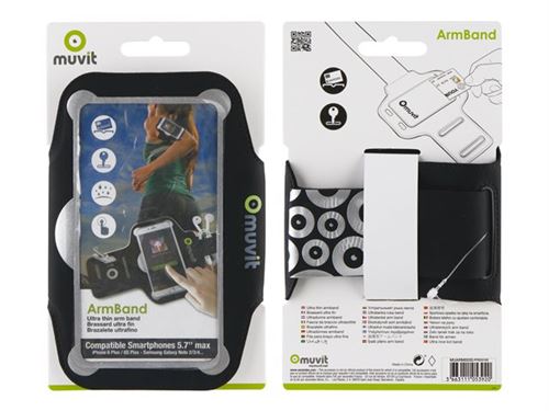 Muvit Universal Armband - Armpak voor mobiele telefoon - zwart