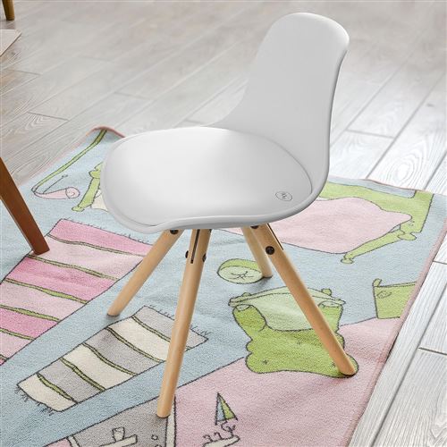 Fauteuil Enfant Chaise Confortable en Bouleau pour enfant avec assise rembourrée haute qualité- Blanc FST46-W SoBuy®