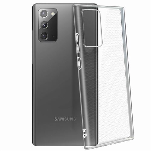 Avizar Coque pour Samsung Galaxy Note 20 Silicone Gel Flexible Ultra-fine et Légère Transparent