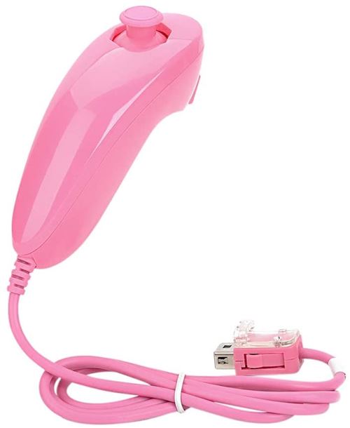 Non Communiqué Rose Nunchuk Compatible Pour Manette Nintendo Wii - Qumox®