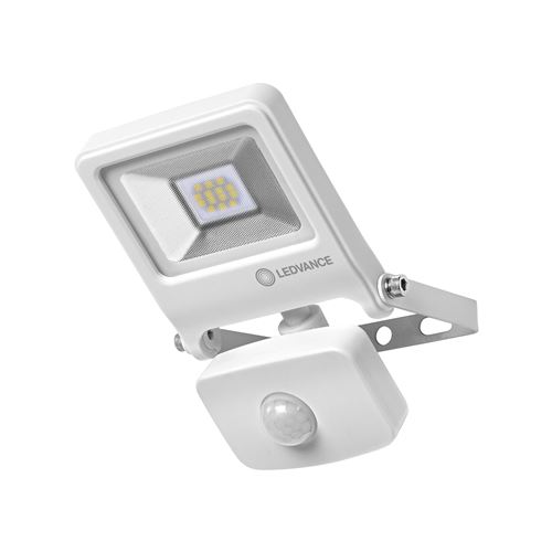 LEDVANCE ENDURA® FLOOD Sensor blanc chaud Projecteur LED pour mur - 10 W - 3000 K - Matériau: aluminium - IP44}