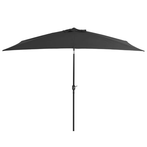 chunhe Parasol avec mat en métal 300 x 200 cm Anthracite AB44501