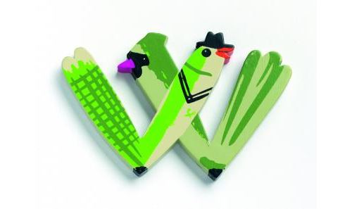 DJECO Lettre animaux en bois w -  
