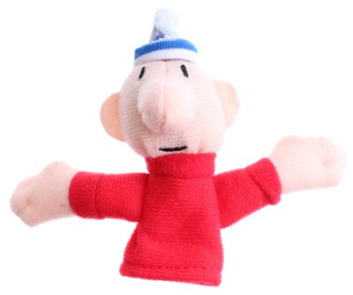 Buurman en Buurman rouge marionnette en peluche 8cm