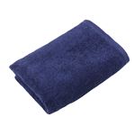 LINANDELLE - Drap de douche coton bouclette éponge ESSENTIELLE Bleu marine 70x140 cm