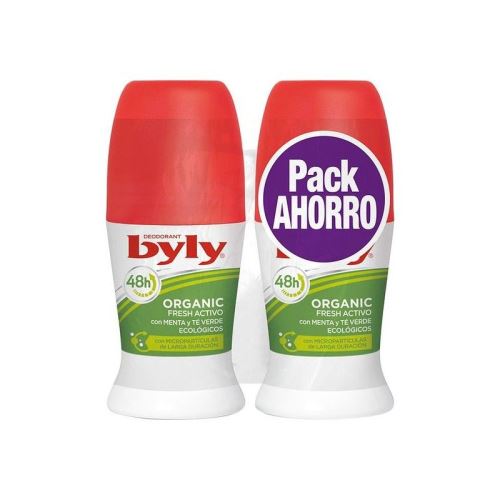Désodorisant Roll-On Organic Extra Fresh Activo Byly (2 uds)