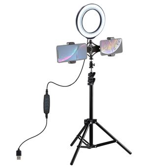 Indicateur Lumineux 4,7 Pouces avec Trépied Support de Téléphone Portable Usb 3 Led Modes Lumière Xjpl538 - 1