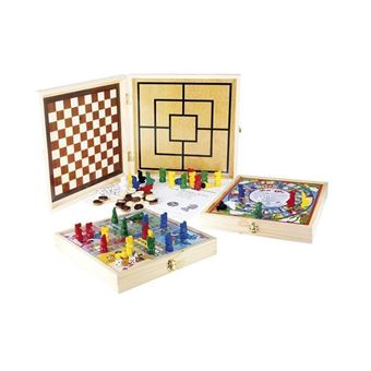JEUJURA Coffret Bois 100 Jeux de societe traditionnels - 1