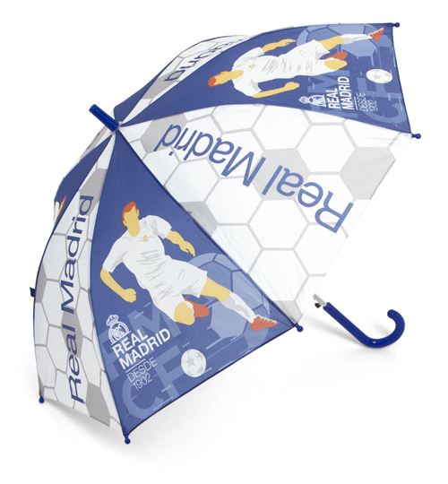 Real Madrid parapluie junior 58 cm transparent/bleu