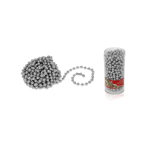Guirlande perles - 750 x 0,8 cm - Plastique - Argent