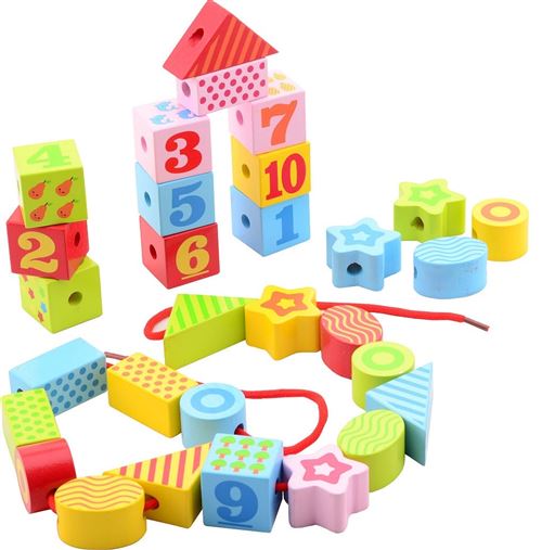 Jouéco blocs de kit de badigeonnage dans boîte de rangement 34-pièces