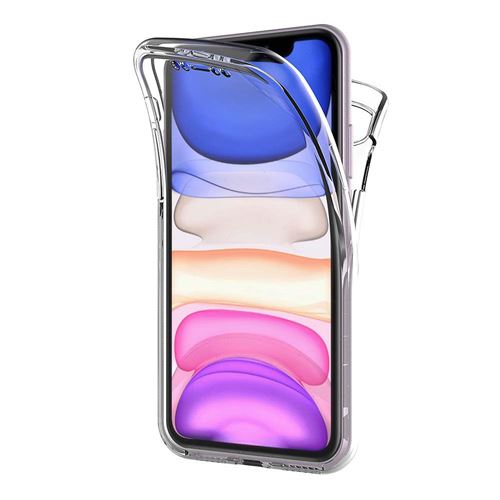 Coque pour Apple iPhone 11 - Protection Silicone Intégrale Transparent Souple Ultra Mince 2 Parties Avant Arrière Emboitable Phonillico®