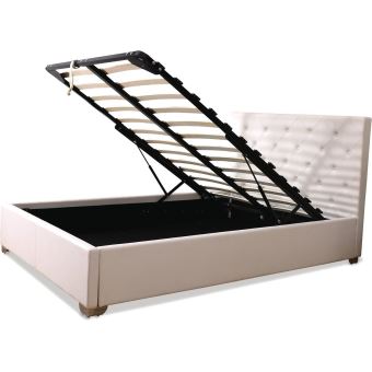 Lit Coffre Tino 140 X 190 Cm Blanc Achat Prix Fnac