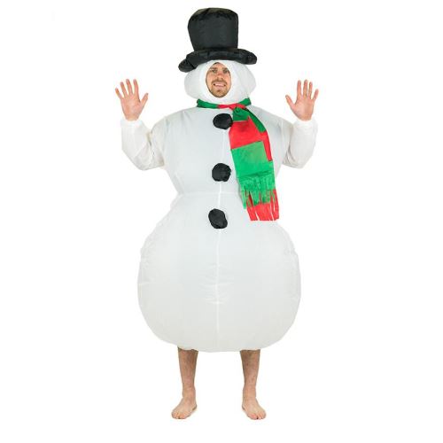 Bodysocks costume d'adulte bonhomme de neige gonflable taille unique