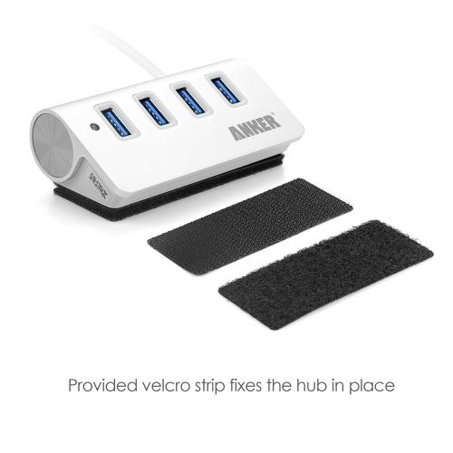 Hub Portable en Aluminium 4 Ports USB 3.0 avec câble USB 3.0 de 61 cm (en carbone)