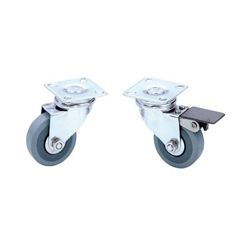 Guitel 3701 Roulette Pivotante 50 mm avec Bandage en Caoutchouc Gris