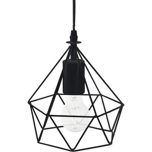 Lampe Suspension Métal Fils 22cm Noir