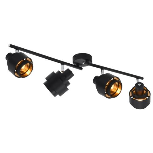 Projecteur à 4 voies Noir E14