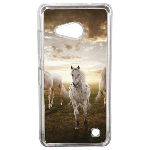 Coque Sunset Horses Compatible Lumia 550 Transparent